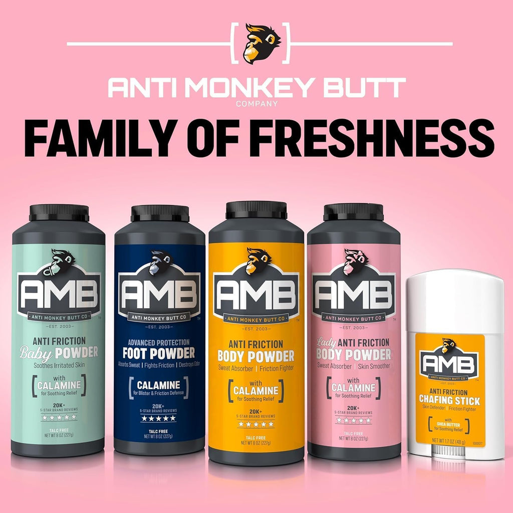 Anti Monkey Butt Body Powder for Women, Talc-Free, 8 oz