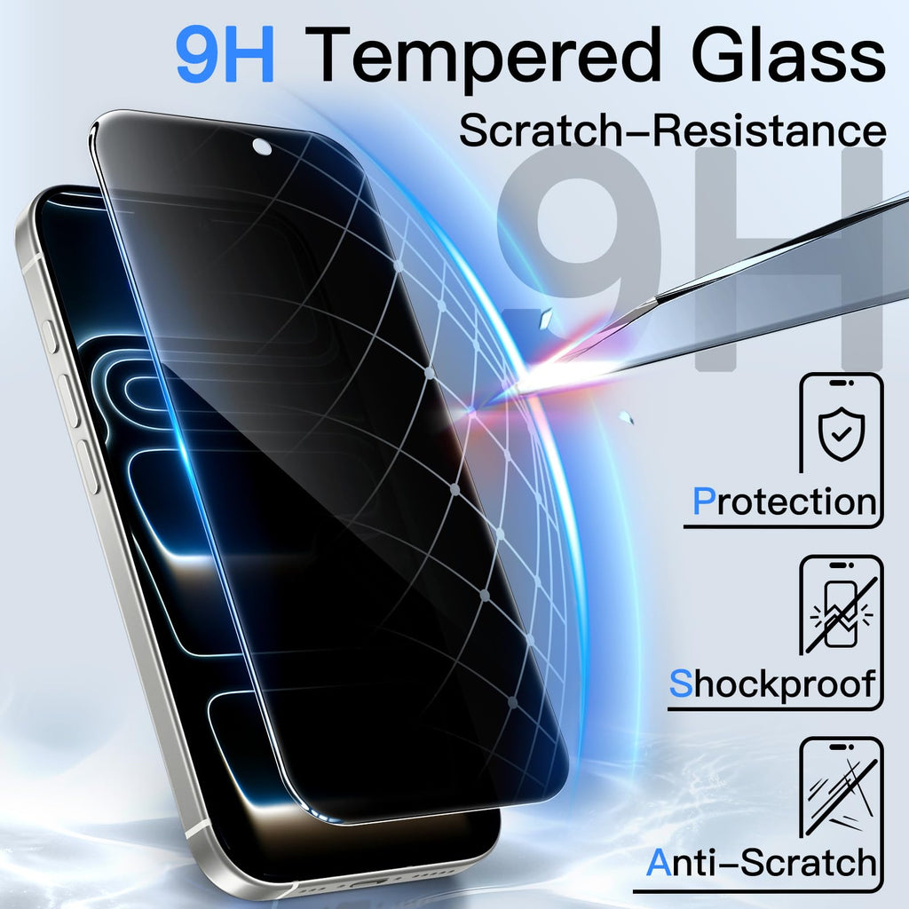 JETech Privacy Screen Protector for iPhone 18 Pro, 2-Pack