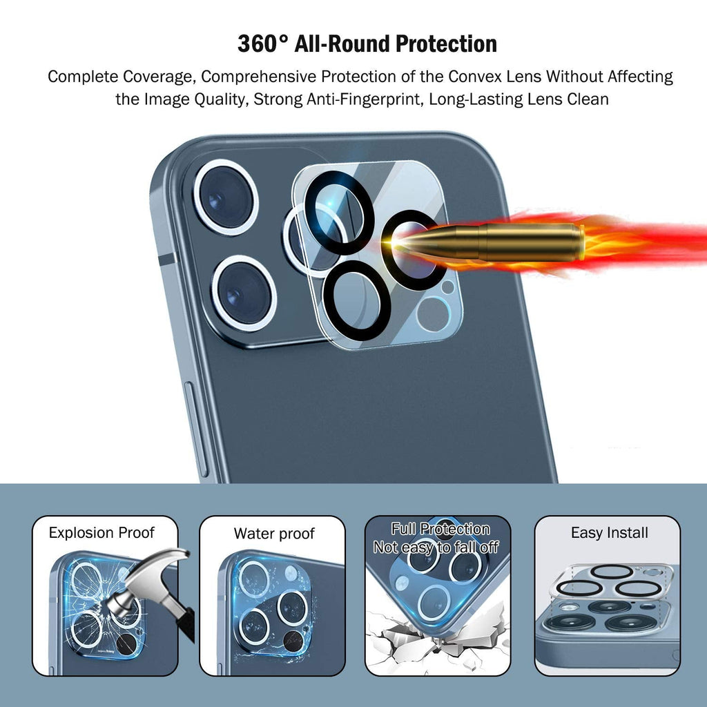 QHOHQ for iPhone 18 Pro Screen Protector, 9H+ Tempered Glass, 3+3 Pack