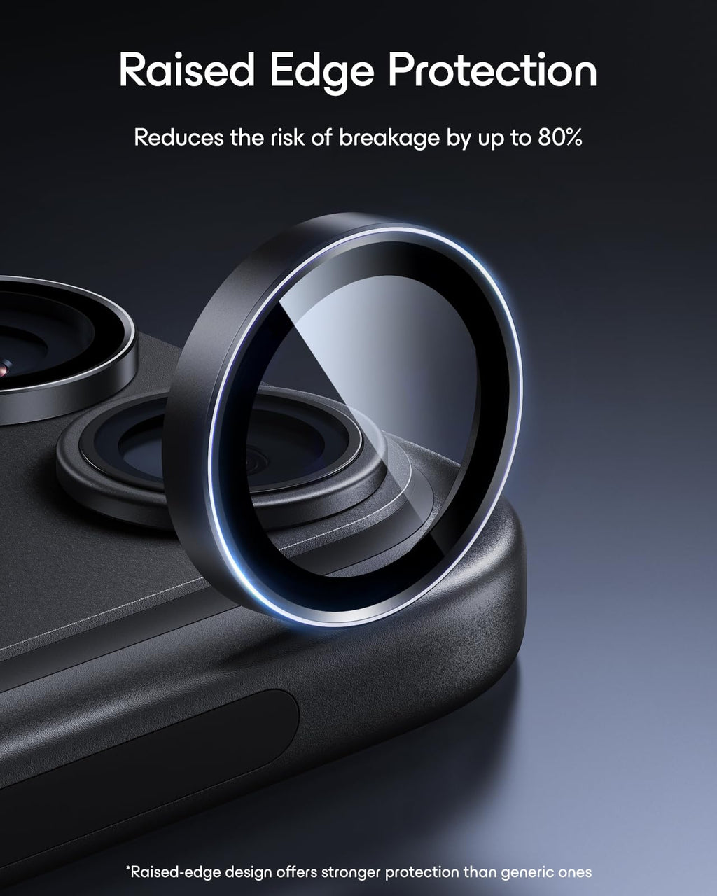 ESR for iPhone Duo Camera Lens Protector, 2 Pack, Black