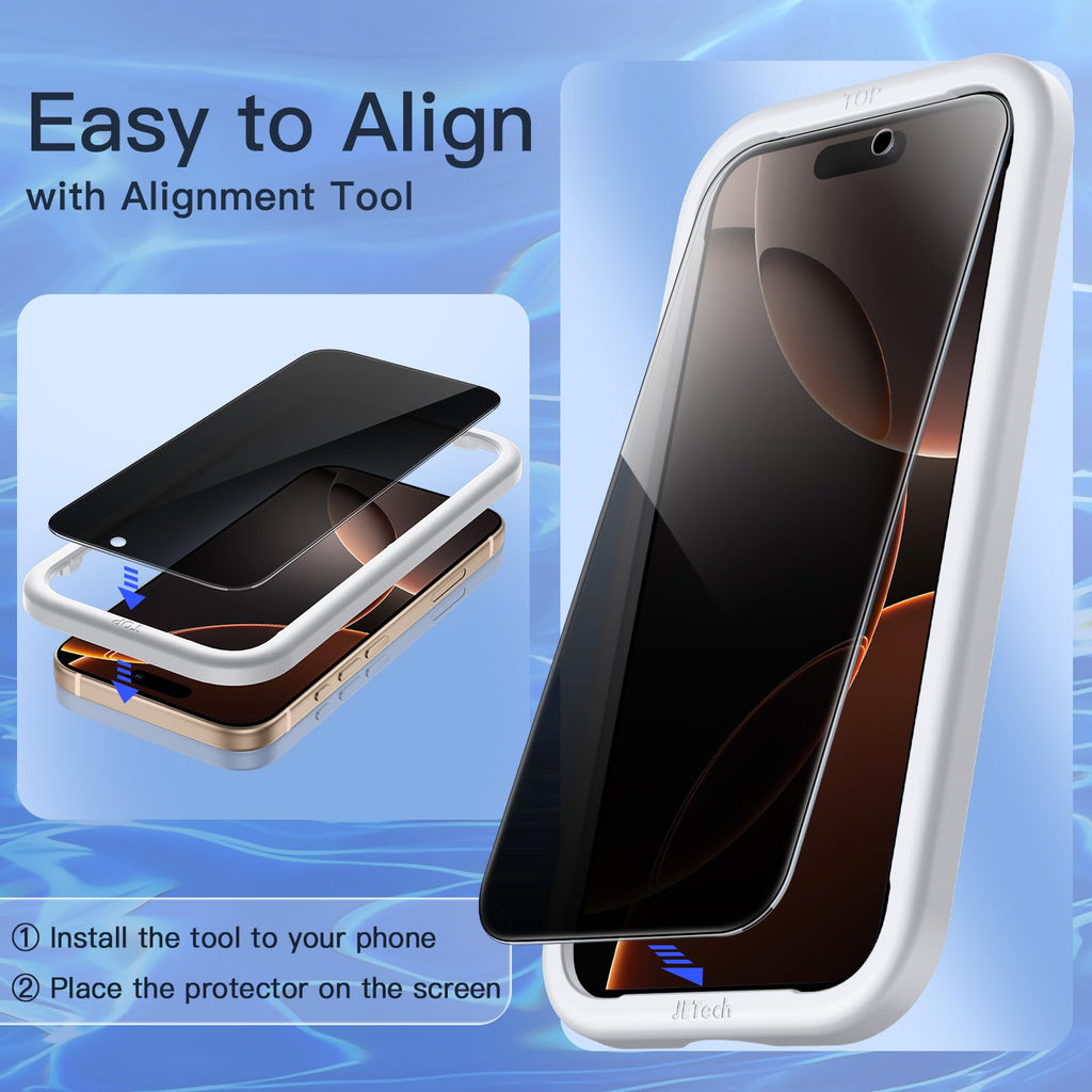 JETech Privacy Screen Protector for iPhone 18 Pro, 2-Pack