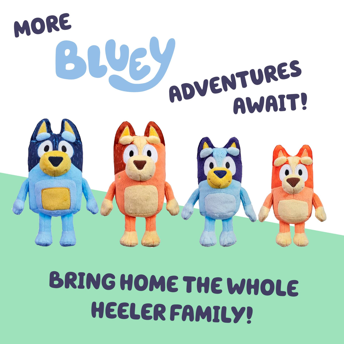 Bluey Friends 3 Pack Plush Toys, Lucky, Chloe and Coco