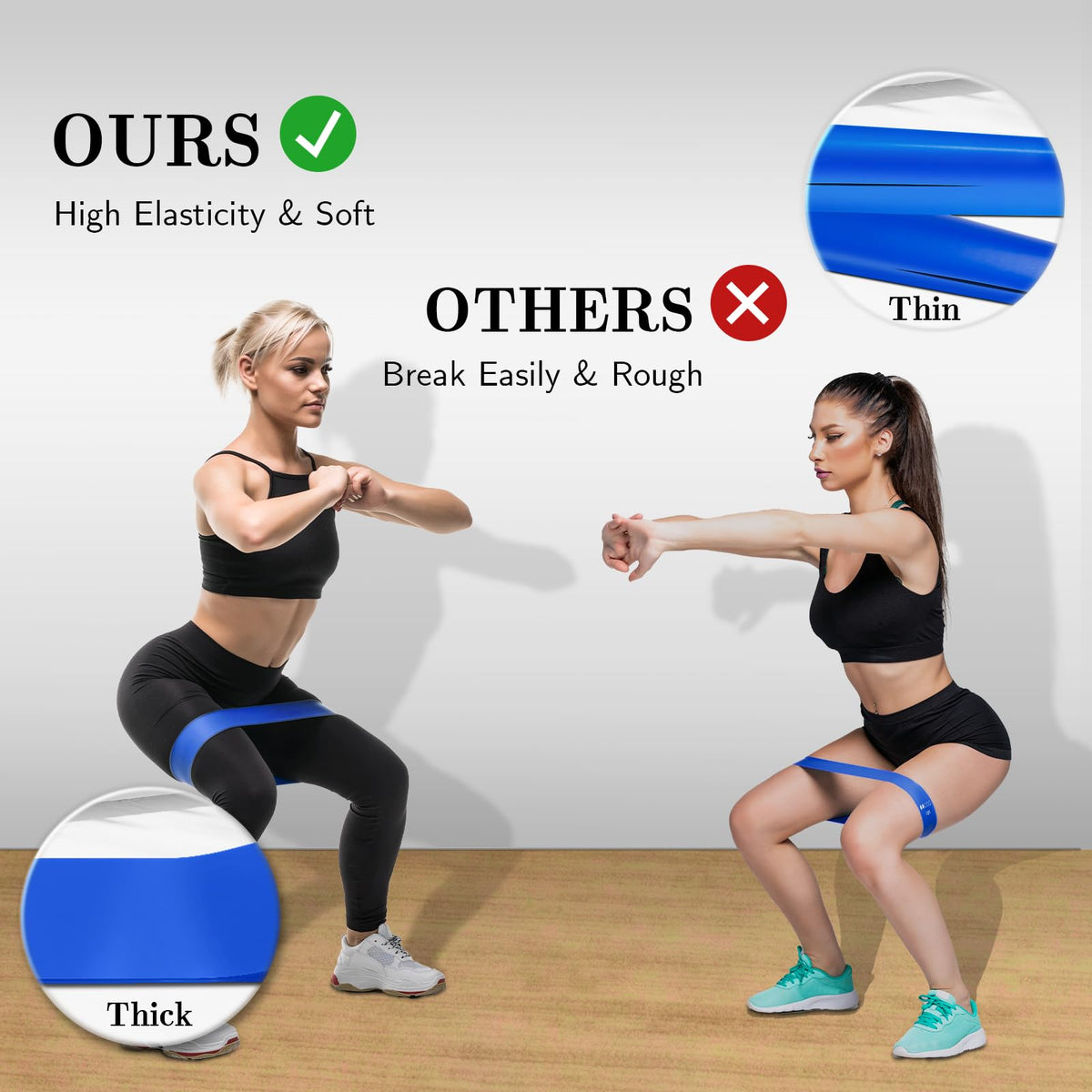 Resistance Bands for Working Out, 5 Levels Elastic Exercise Bands
