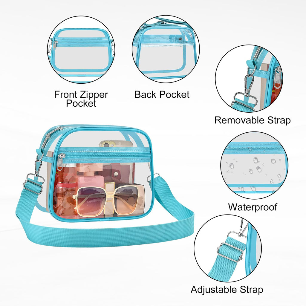 USPECLARE Clear Bag for Stadium Events Clear Sports Fan Handbags Purses