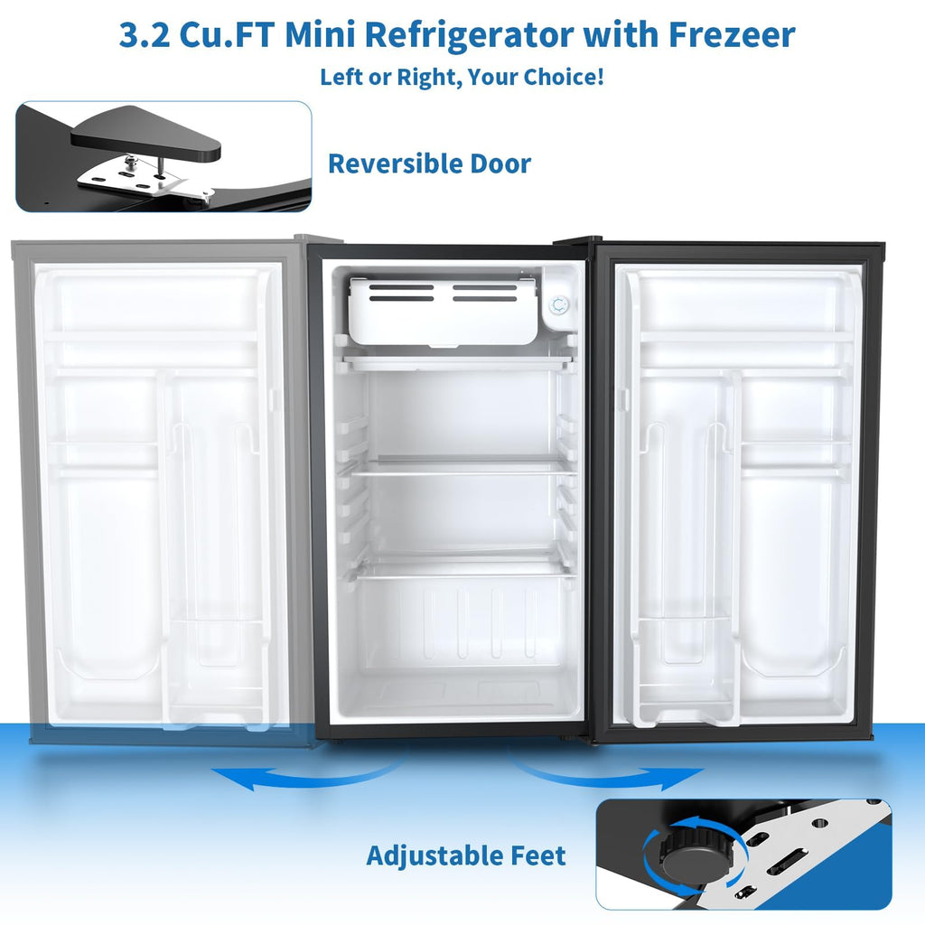 Kismile 1.1 Cu.ft Upright Mini Freezer for Dorms Apartment, Stainless Steel