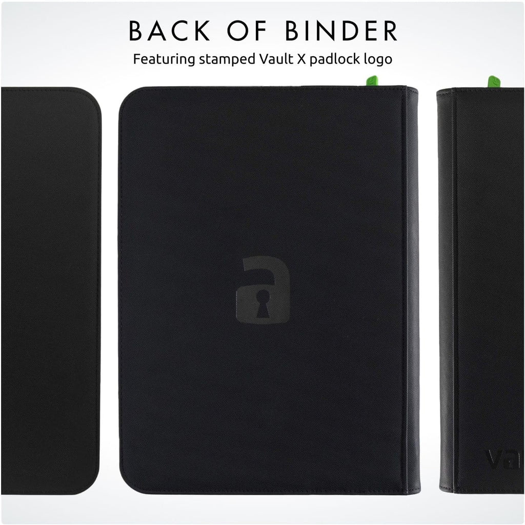 Vault X 9 Pocket Zip Trading Card Binder 360 Cards Exo-Tec (Black)