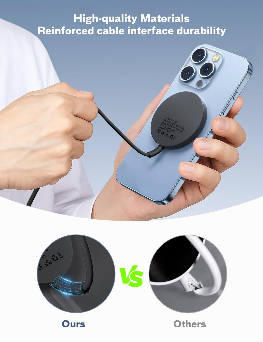Magsafe Charger Magnetic Wireless Charge iPhone: Strong Magnet Charging Pad