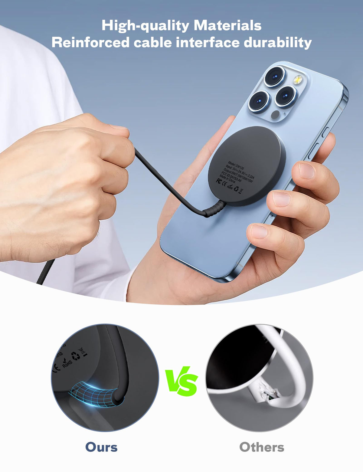 Magsafe Charger Magnetic Wireless Charge iPhone: Strong Magnet Charging Pad