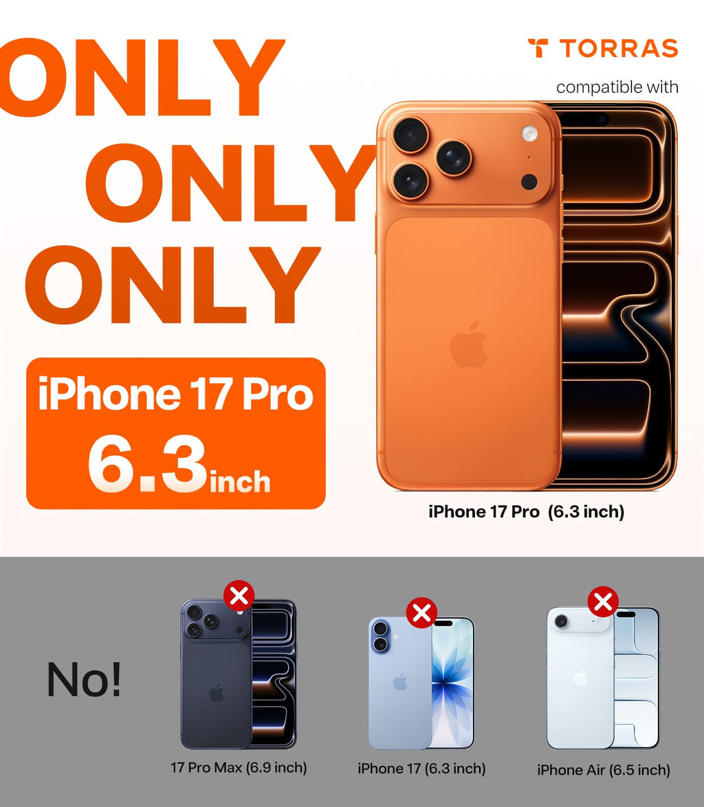 TORRAS Ostand Q3 Air for iPhone 15 Pro Max Case with Stand, Shockproof