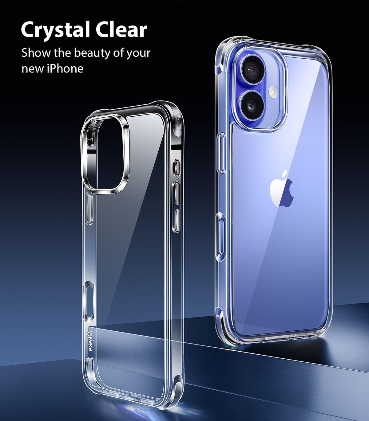 Mkeke for iPhone 18 Pro Max Case Clear [Not-Yellowing]