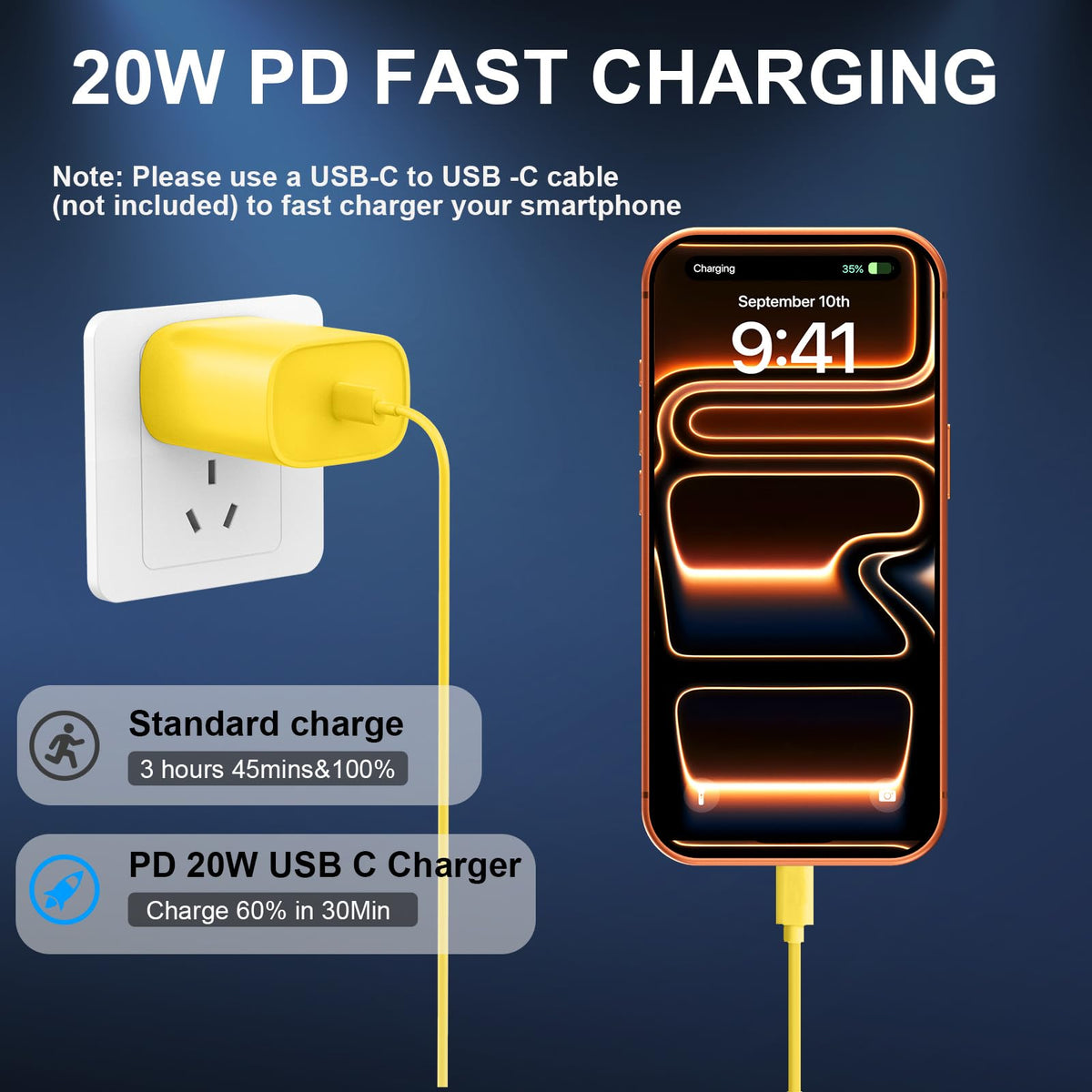 iPhone 18 17 16 15 Charger Fast Charging Type C Chargers USB C Cable 10FT