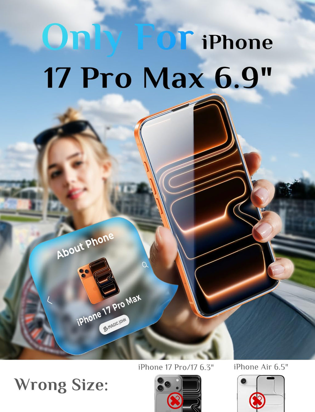 MAGIC JOHN 2 Pack Screen Protector for iPhone SE 3/SE 2 (2022/2020 Edition), iPhone7/8/6 Tempered Glass, Auto Dust-Elimination, Bubble Free, Easy Installation