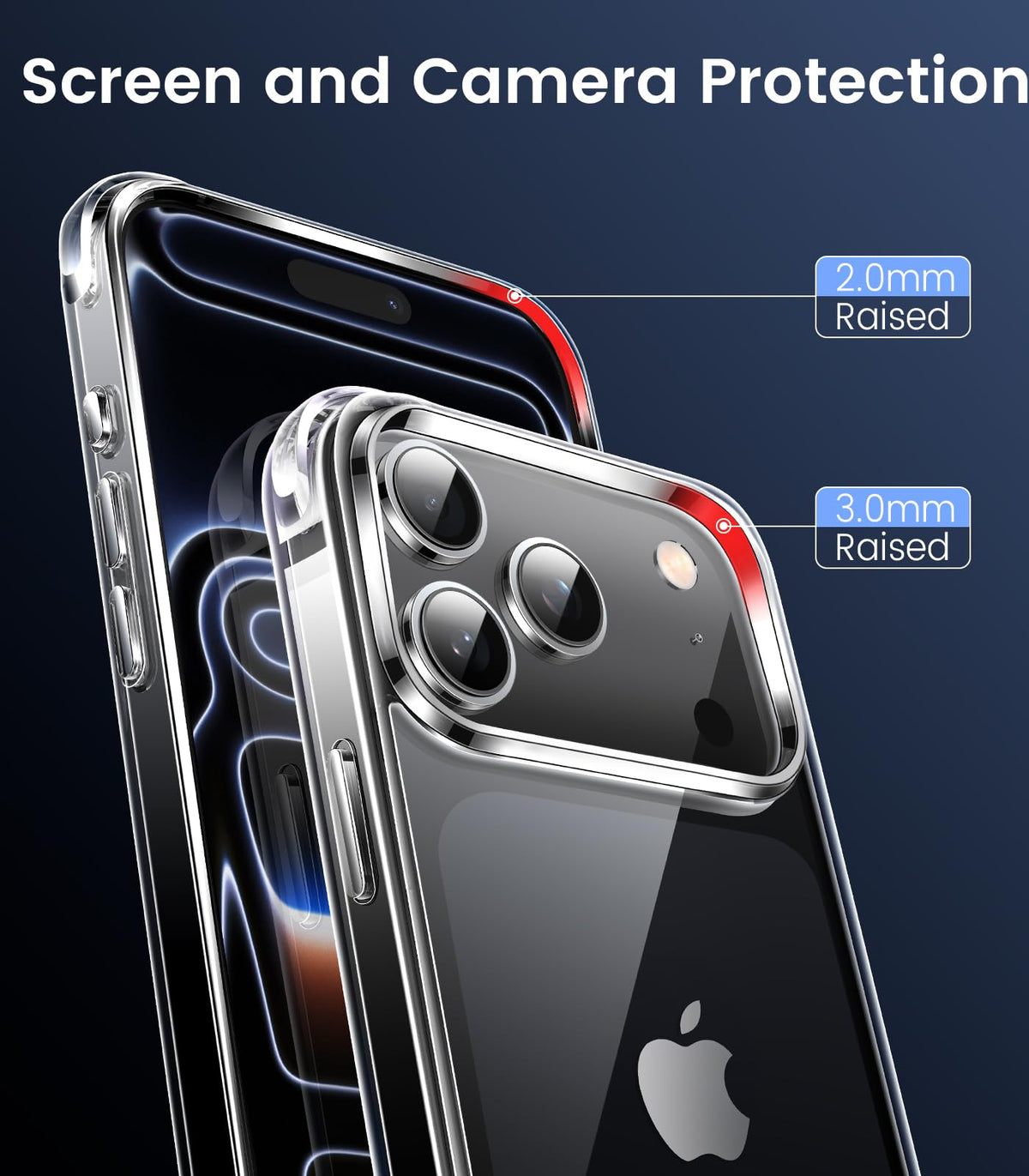 Mkeke for iPhone 18 Pro Max Case Clear [Not-Yellowing]