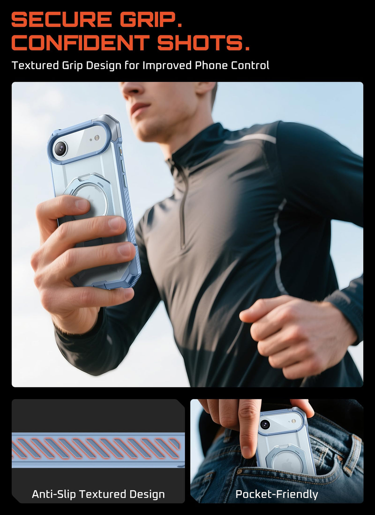 SUPCASE for iPhone 18 Pro Max Case/ 17 Pro Max Case with Stand, Black