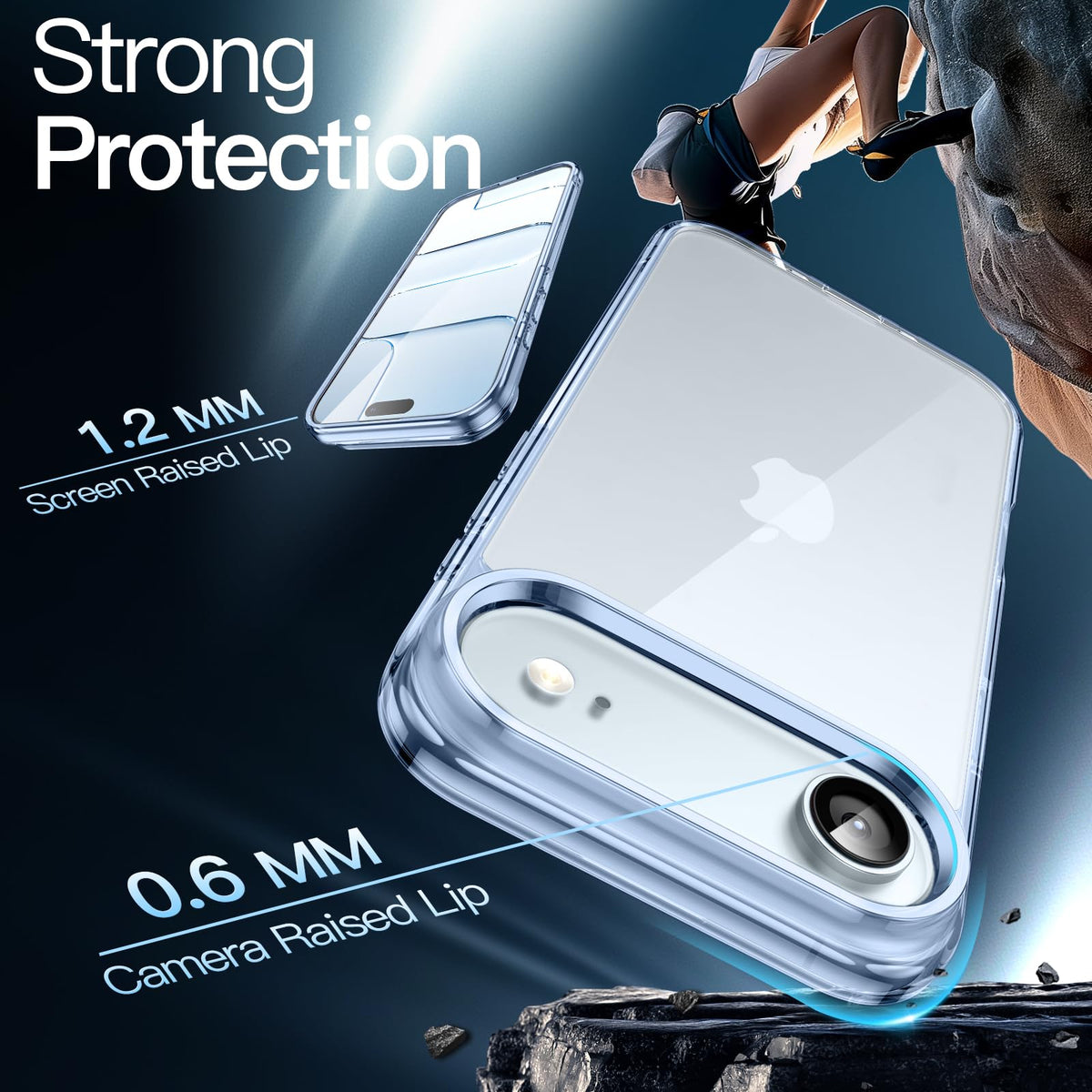 JETech Case for iPhone 17 Pro Max, Anti-Yellowing, Black