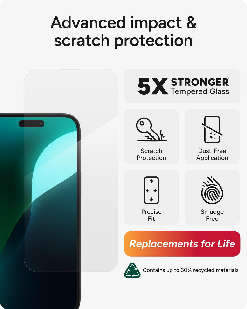 ZAGG Glass Elite Screen Protector for Apple iPhone 11 Pro Max and Xs Max