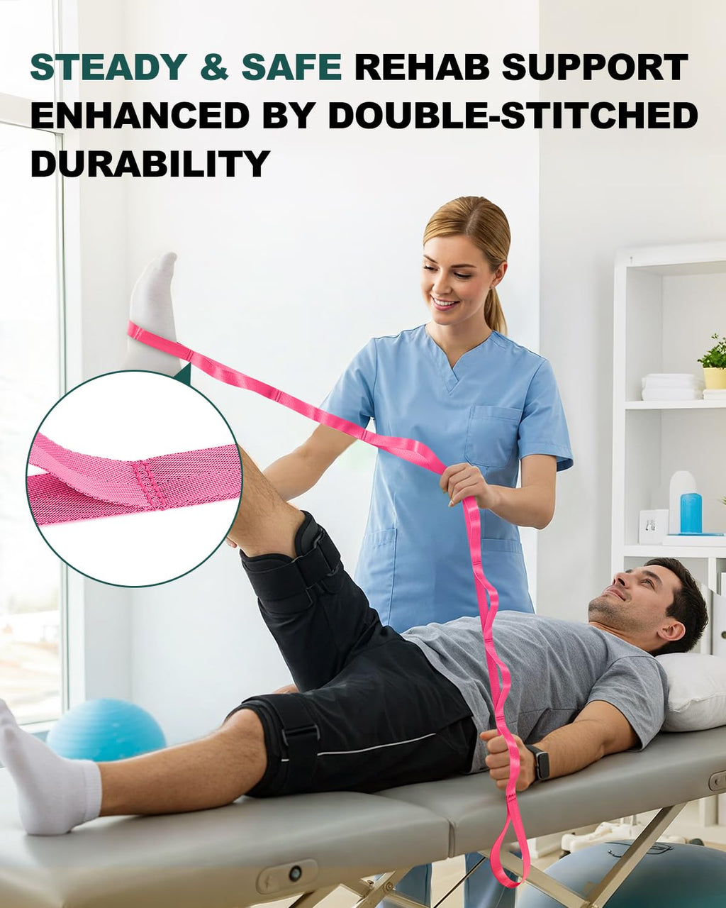 Trideer Stretching Strap with Loops, Yoga Strap, Stretch Bands for Exercise