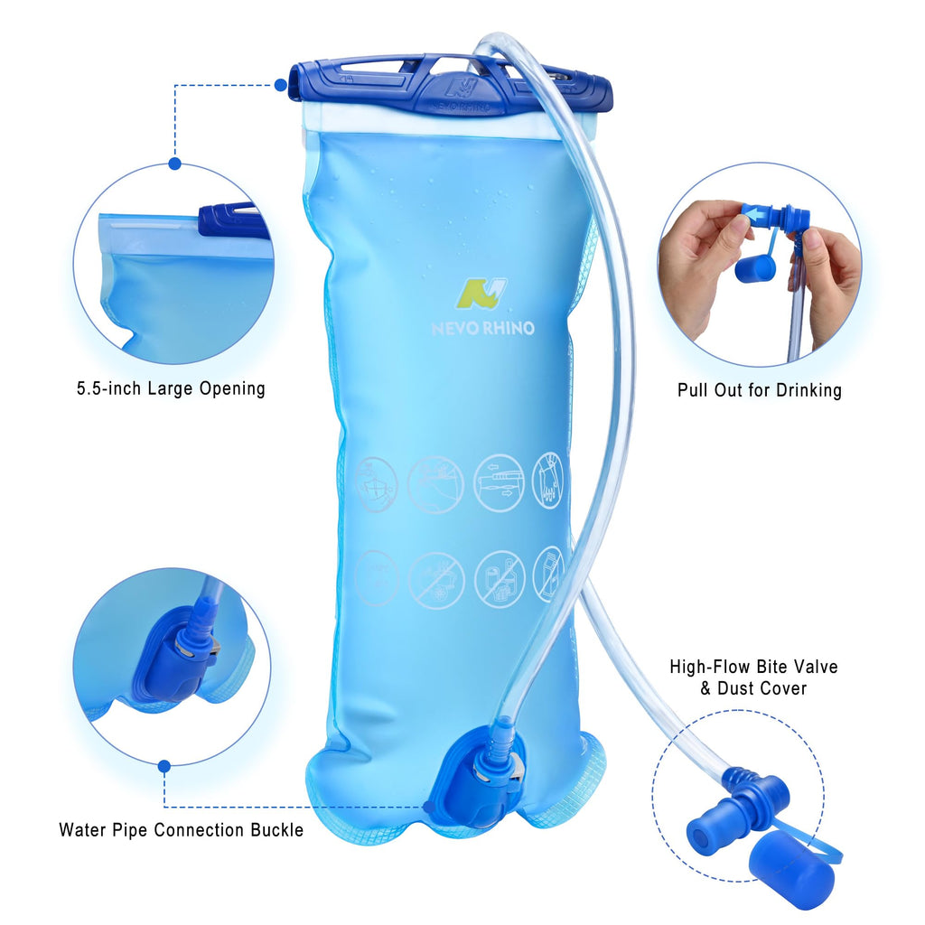 Lightweight Hydration Backpack, Running Backpack with 2L Water Bladder