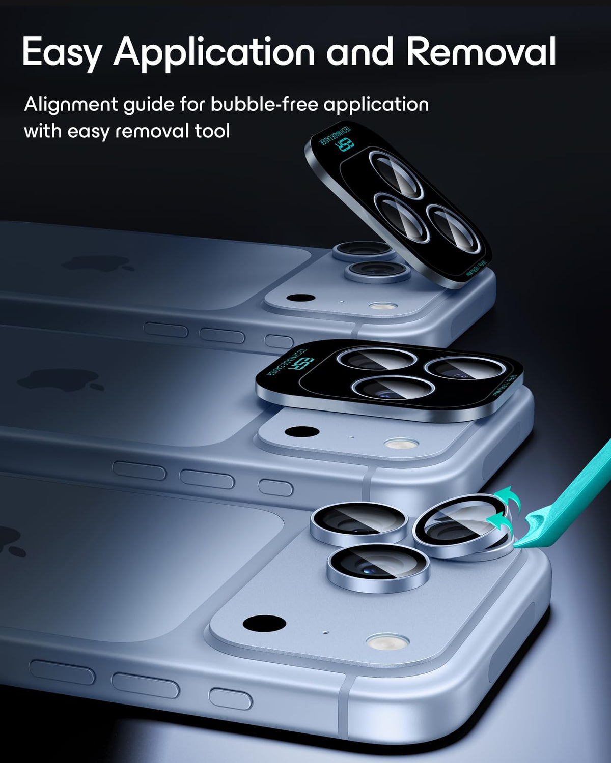 ESR for iPhone Duo Camera Lens Protector, 2 Pack, Black