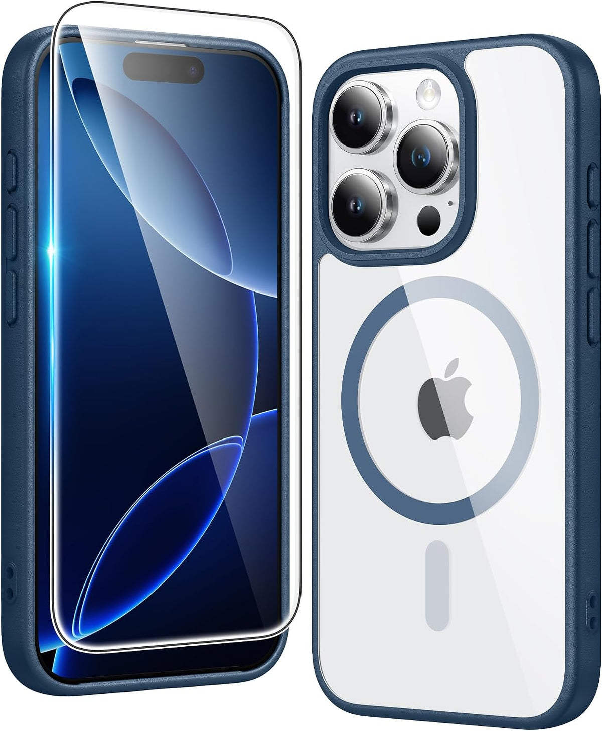 FNTCASE for iPhone 18 Pro Case / 17 Pro Case Clear with Screen Protector