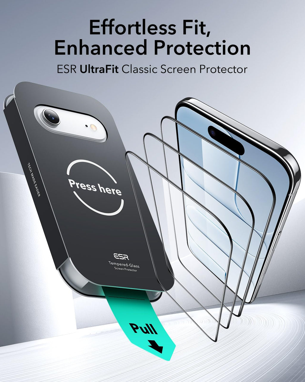 ESR 3 Pack for iPhone 17 Pro Screen Protector, Classic