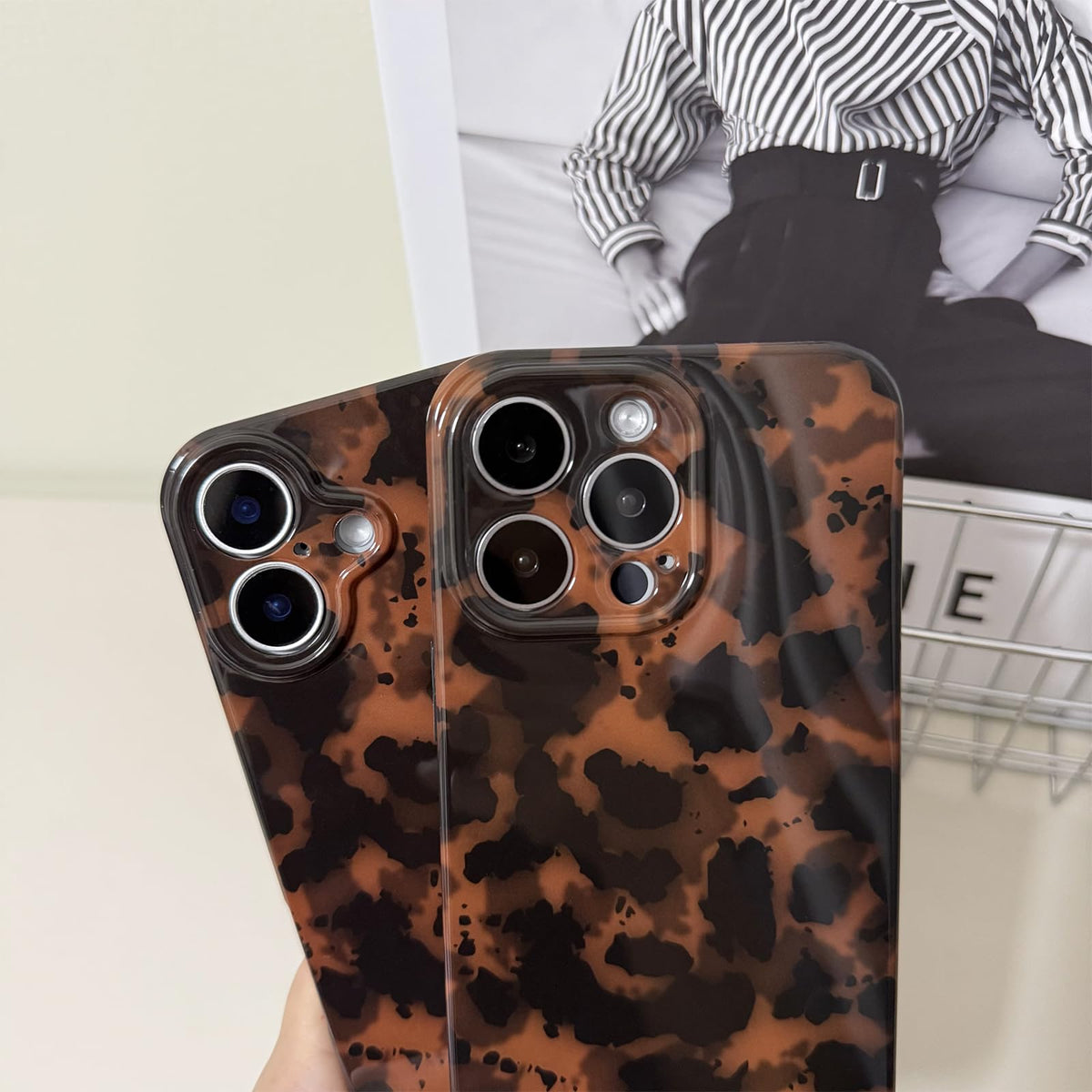 Cute Phone Case for iPhone 16 Pro Case Cheetah Leopard Print