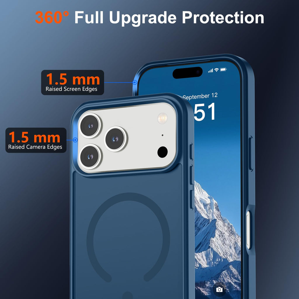 SUPFINE Magnetic for iPhone 18 Pro Max/17 Pro Max Case Dark Blue