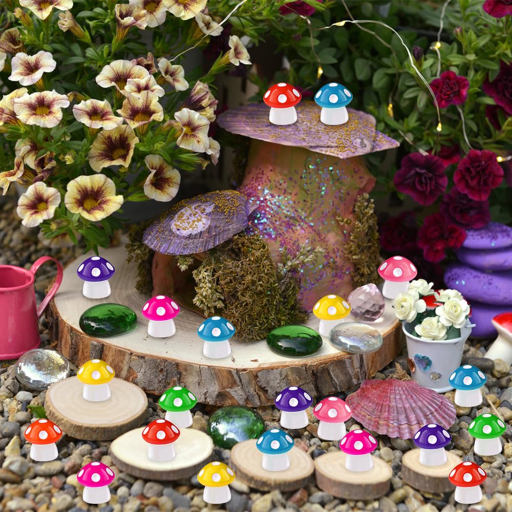 DIYDEC 40PCS Christmas Mini Ducks Figures Toys Miniature Resin Animal Decor