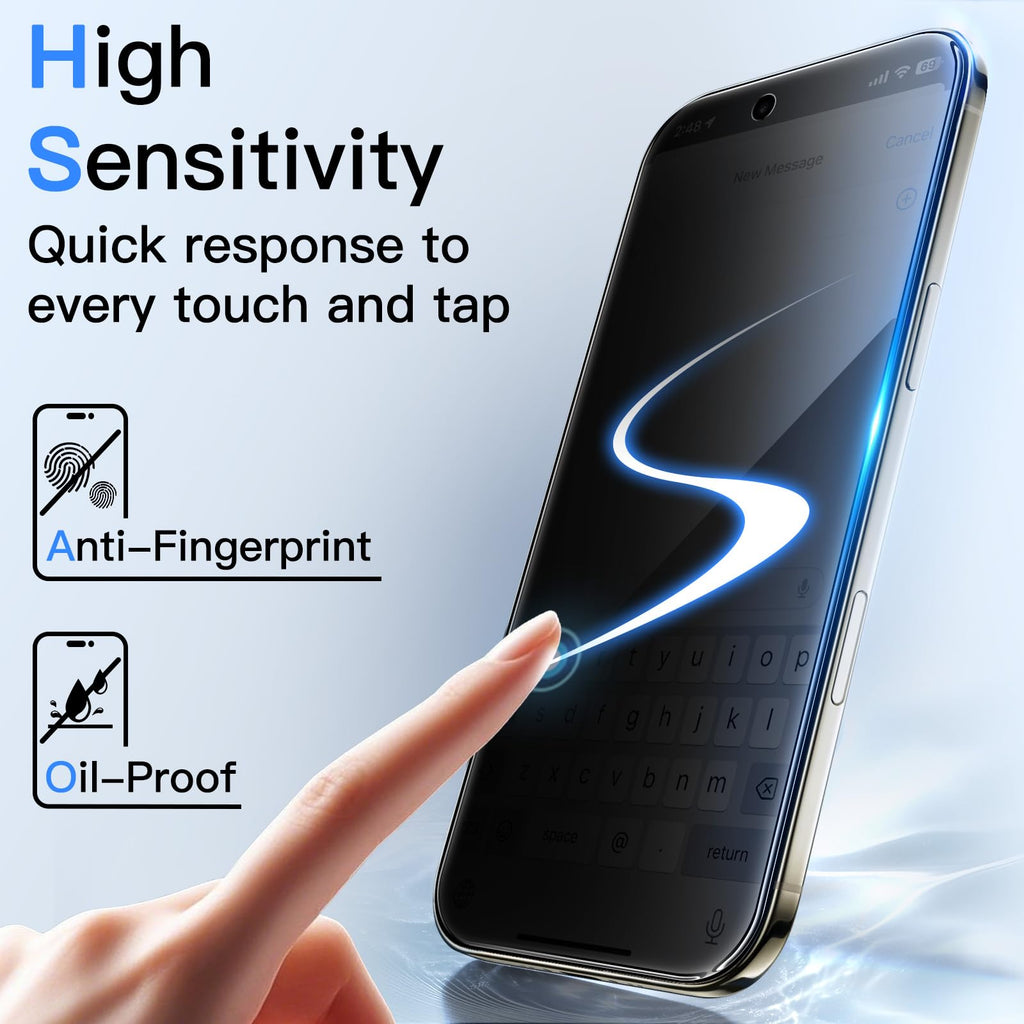 JETech Privacy Screen Protector for iPhone 18 Pro, 2-Pack