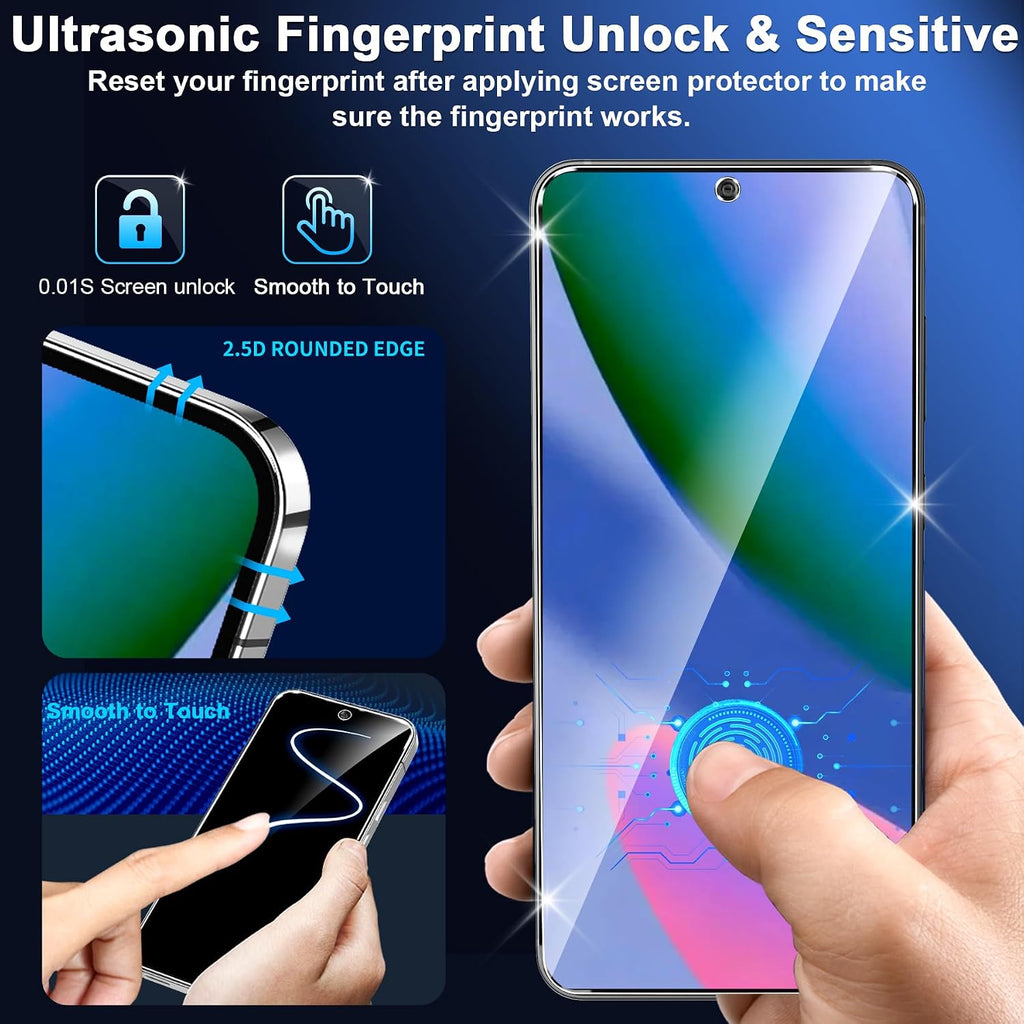 letosan 3 Pack for Google Pixel 11 Pro Screen Protector Tempered Glass + 3 Pack Camera Lens Protector, Military Grade Shatterproof, 9H Hardness, Fingerprint Unlock,Case Friendly 6.3 Inch