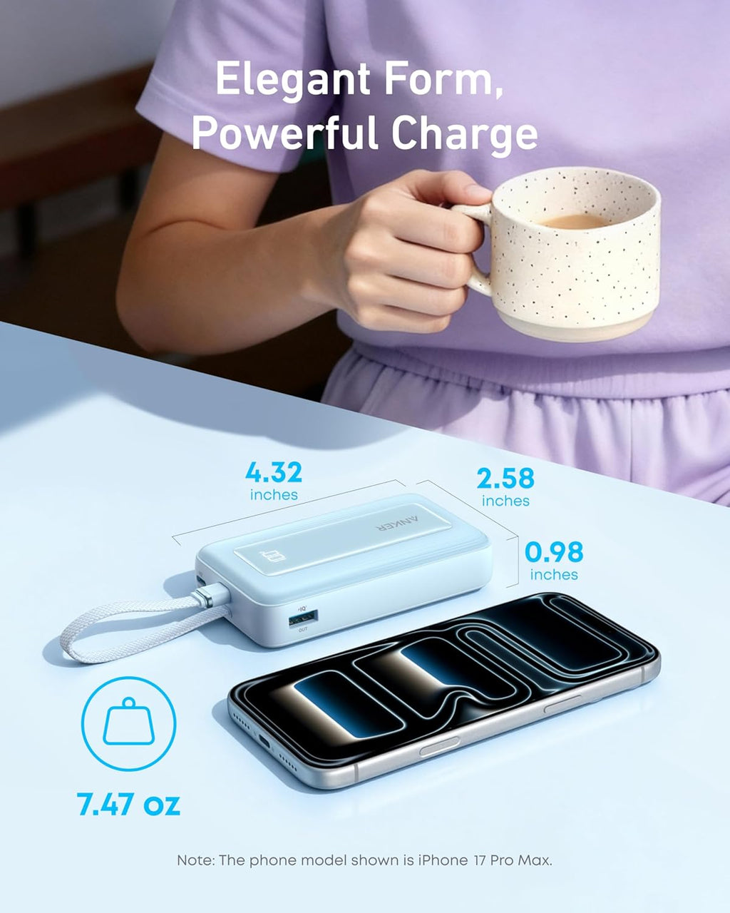 Anker Power Bank,10,000mAh 30W with USB-C Travel Essential Portable Charger