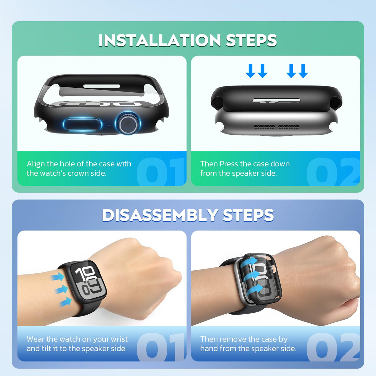 Misxi Case with Screen Protector for 38mm Apple Watch Series 3/2