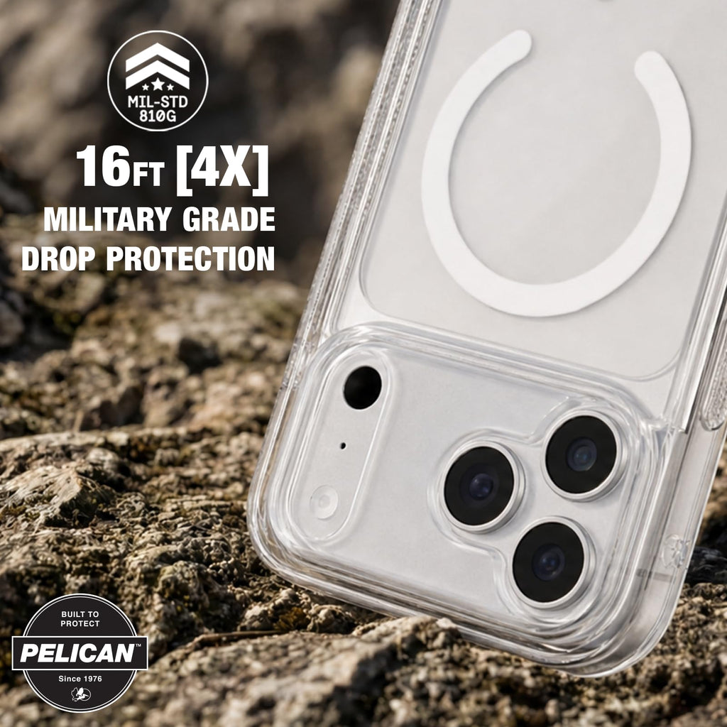 Pelican iPhone 17 Pro Case - MagSafe Phone Case -Ranger Frosted Clear/Black