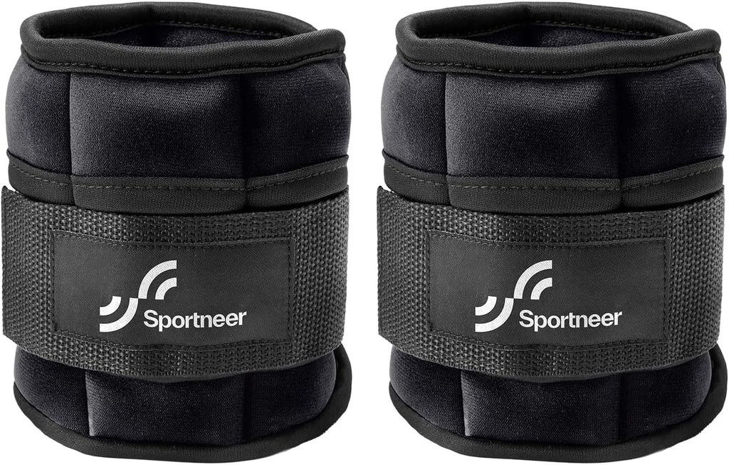 Sportneer Adjustable Ankle Weights, 2-10 lb per Pair, Removable Weights