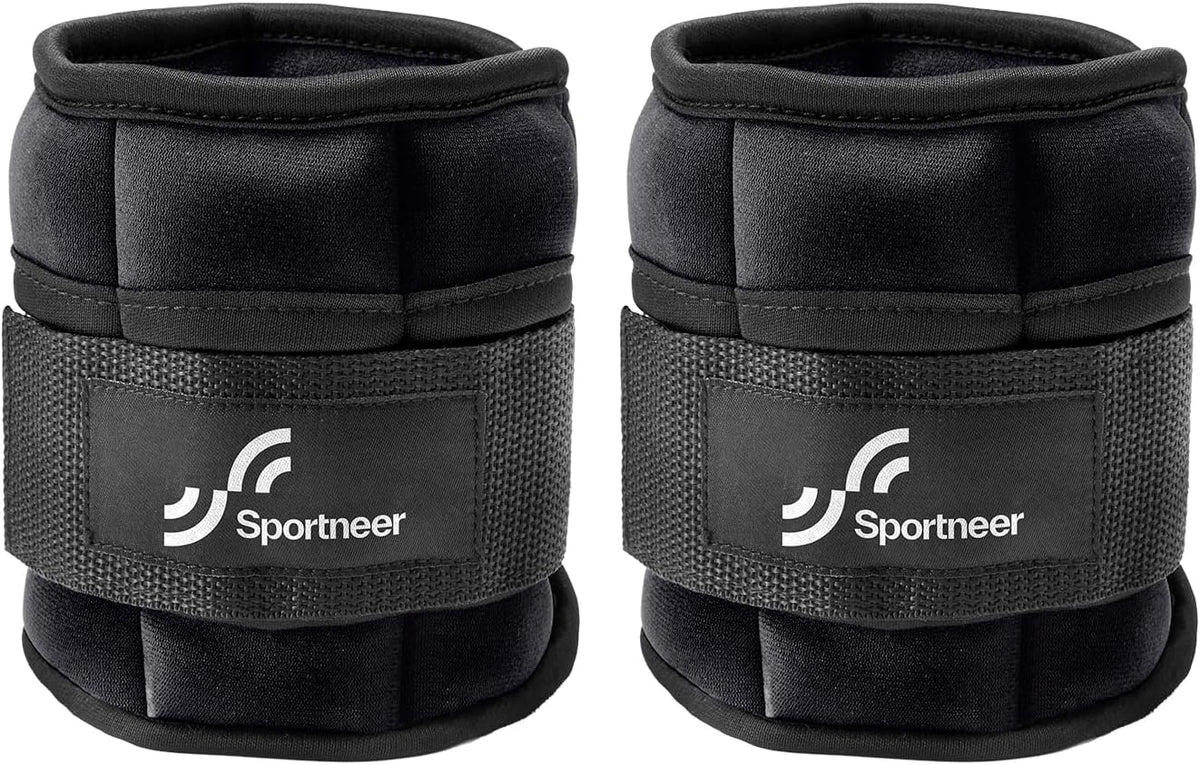Sportneer Adjustable Ankle Weights, 2-10 lb per Pair, Removable Weights