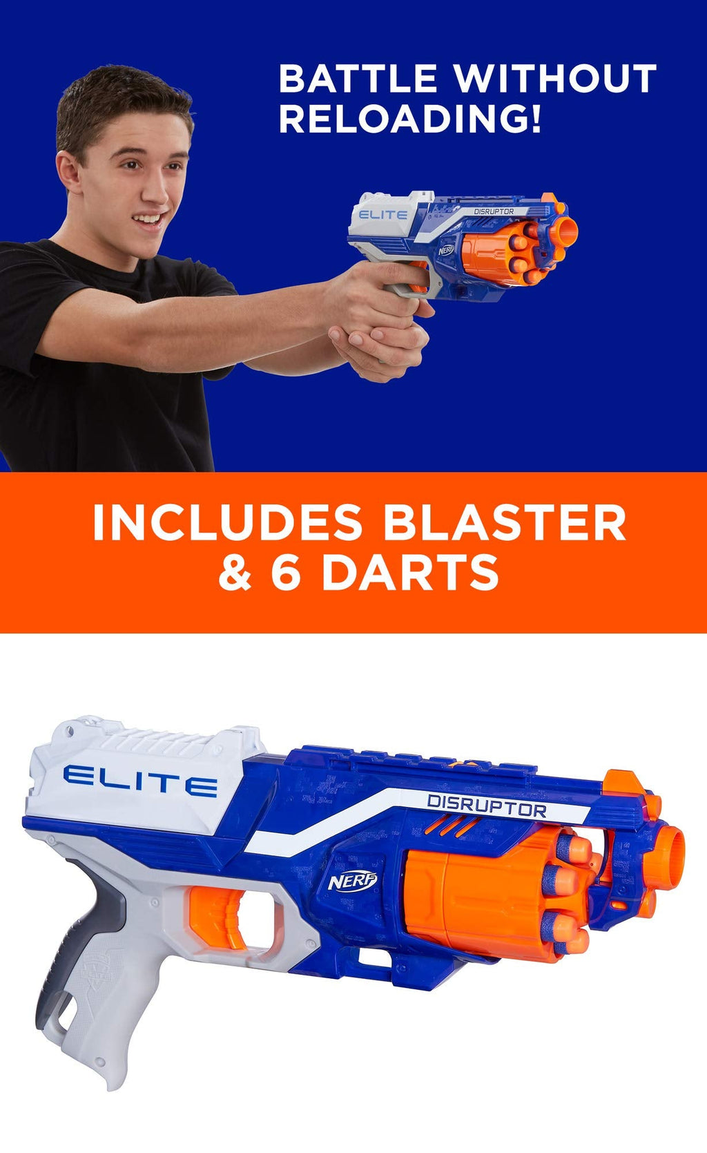 NERF Elite Disruptor Dynamic Green Dart Blaster