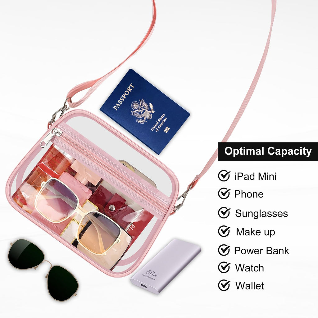 USPECLARE Clear Bag for Stadium Events Clear Sports Fan Handbags Purses