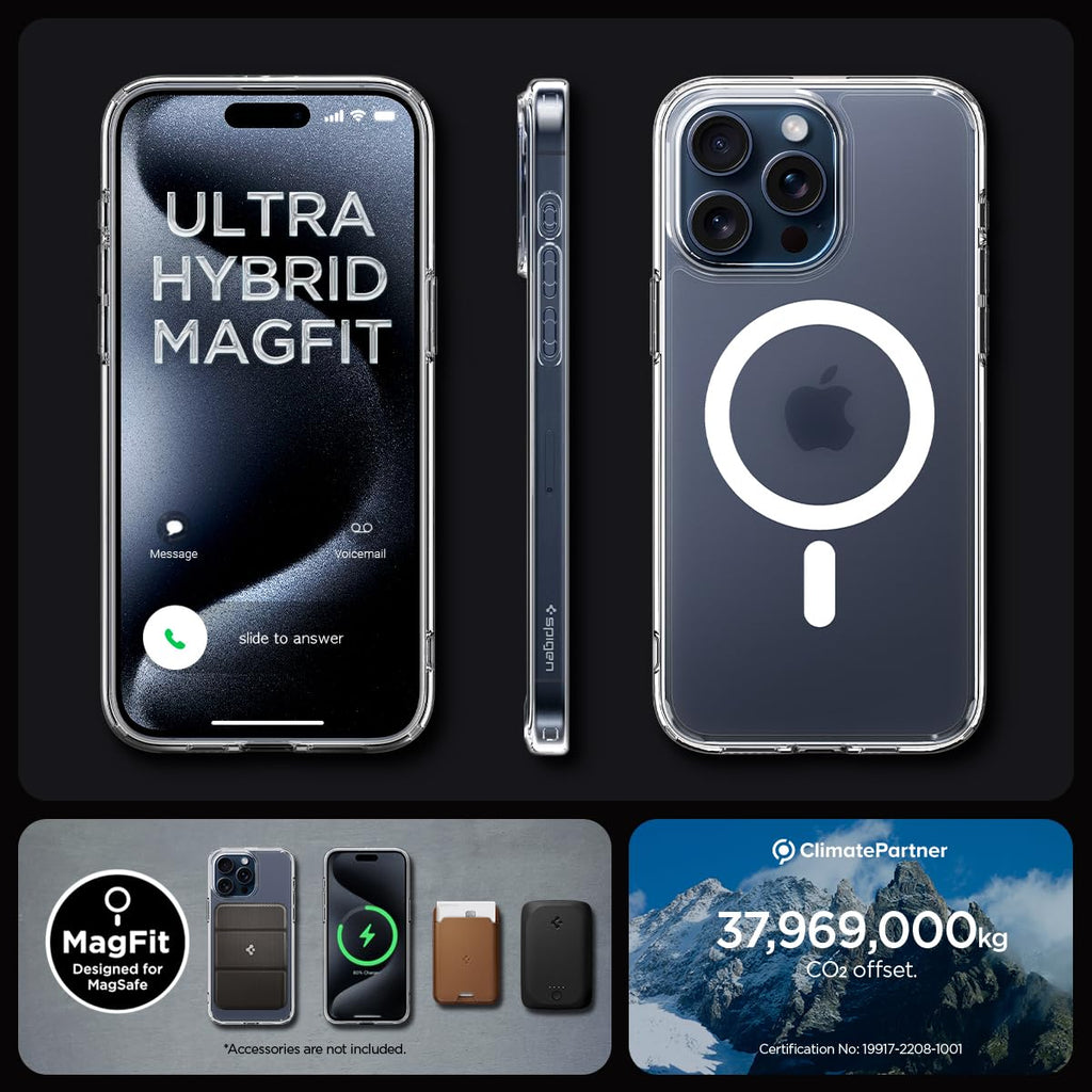 Spigen Ultra Hybrid MagFit for iPhone 17 Pro / 18 Pro Case, Frost Black