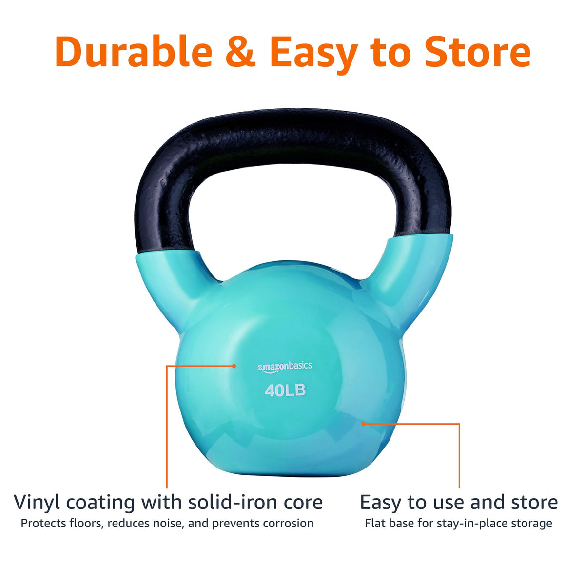 Amazon Basics Vinyl Kettlebell