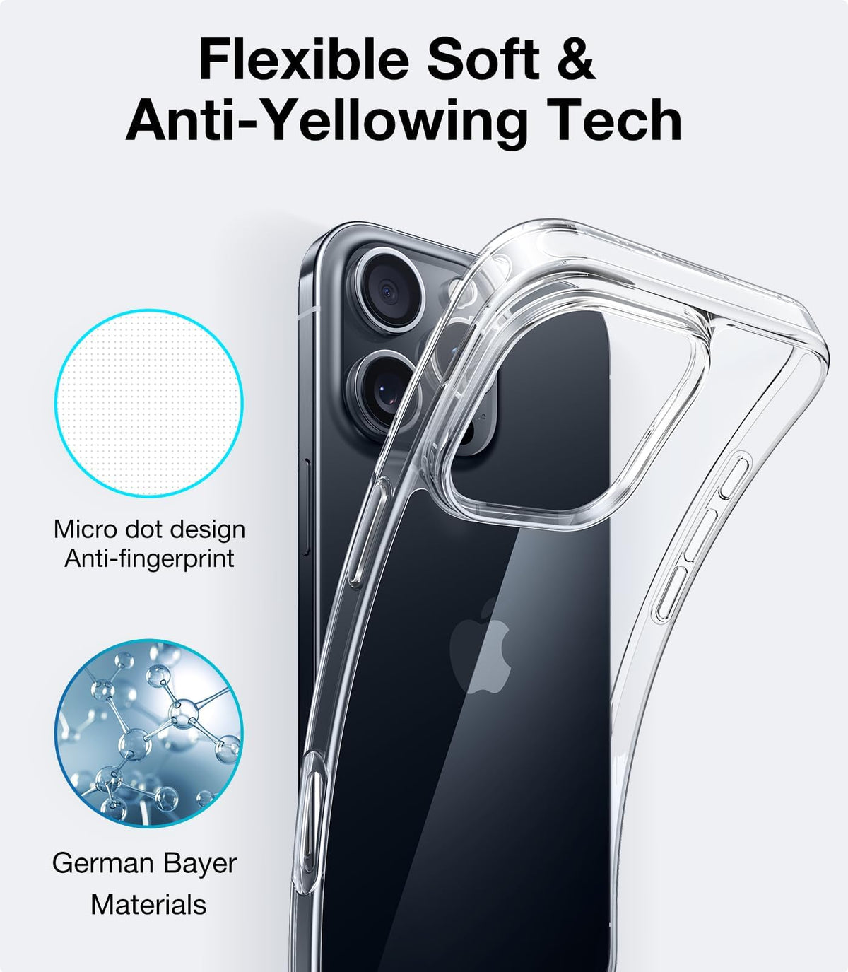TORRAS for iPhone 14 Pro Max Case, Anti-Yellowing, Crystal Clear