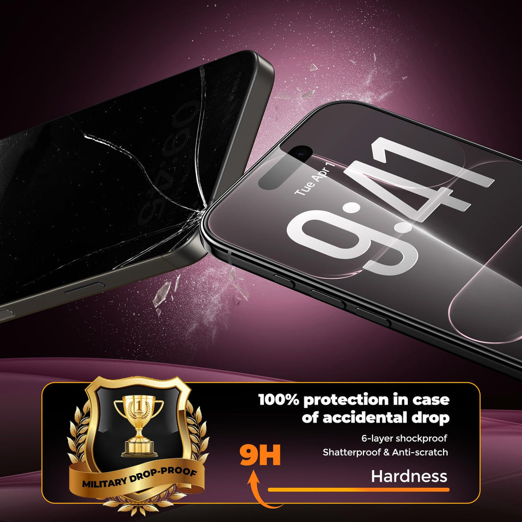 UNBREAKcable Privacy Screen Protector for iPhone 16 Pro Max, Full Coverage