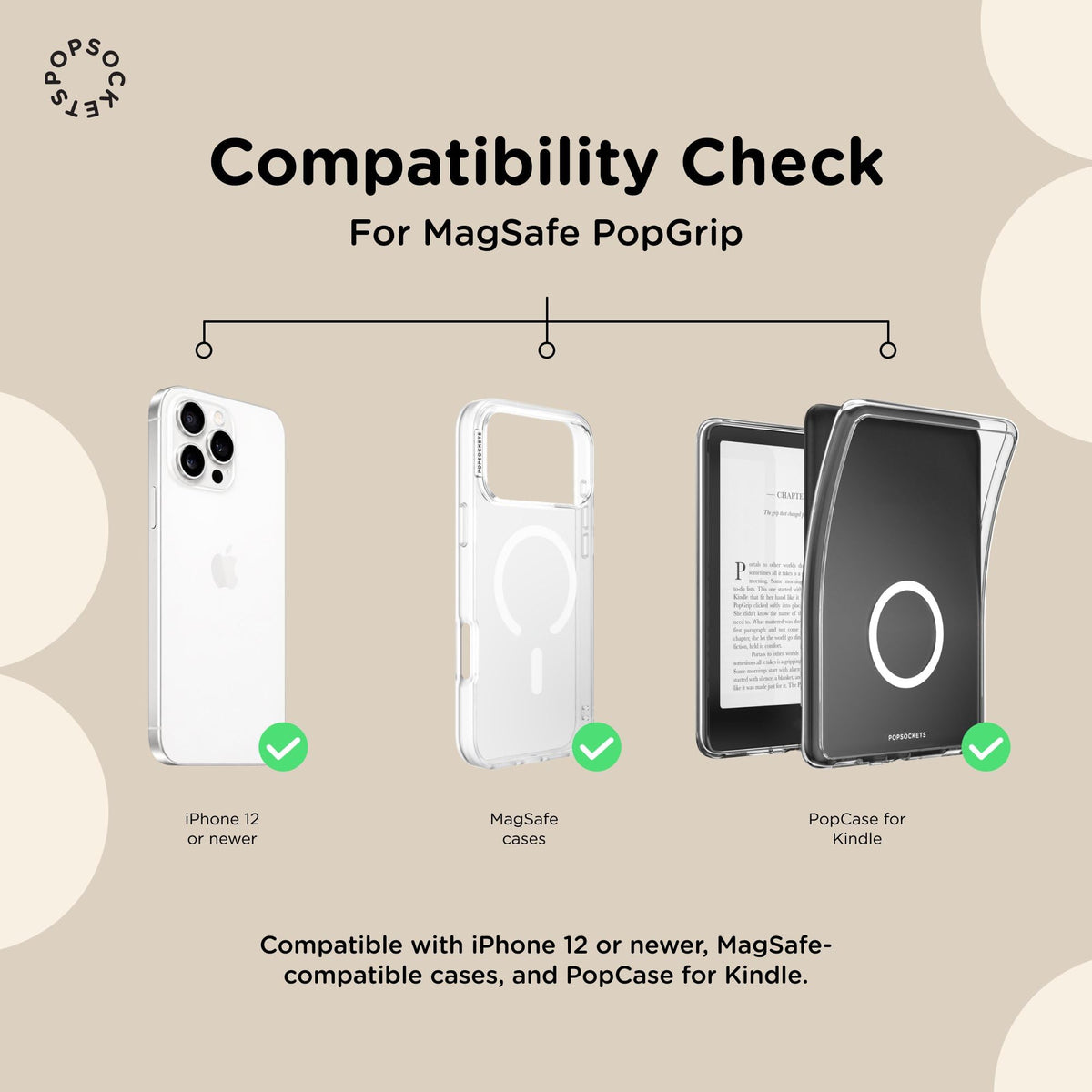 PopSockets Adhesive Phone Grip, Holder- Black
