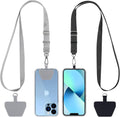 CACOE Phone Lanyard, Black+Gray, 2 Pack