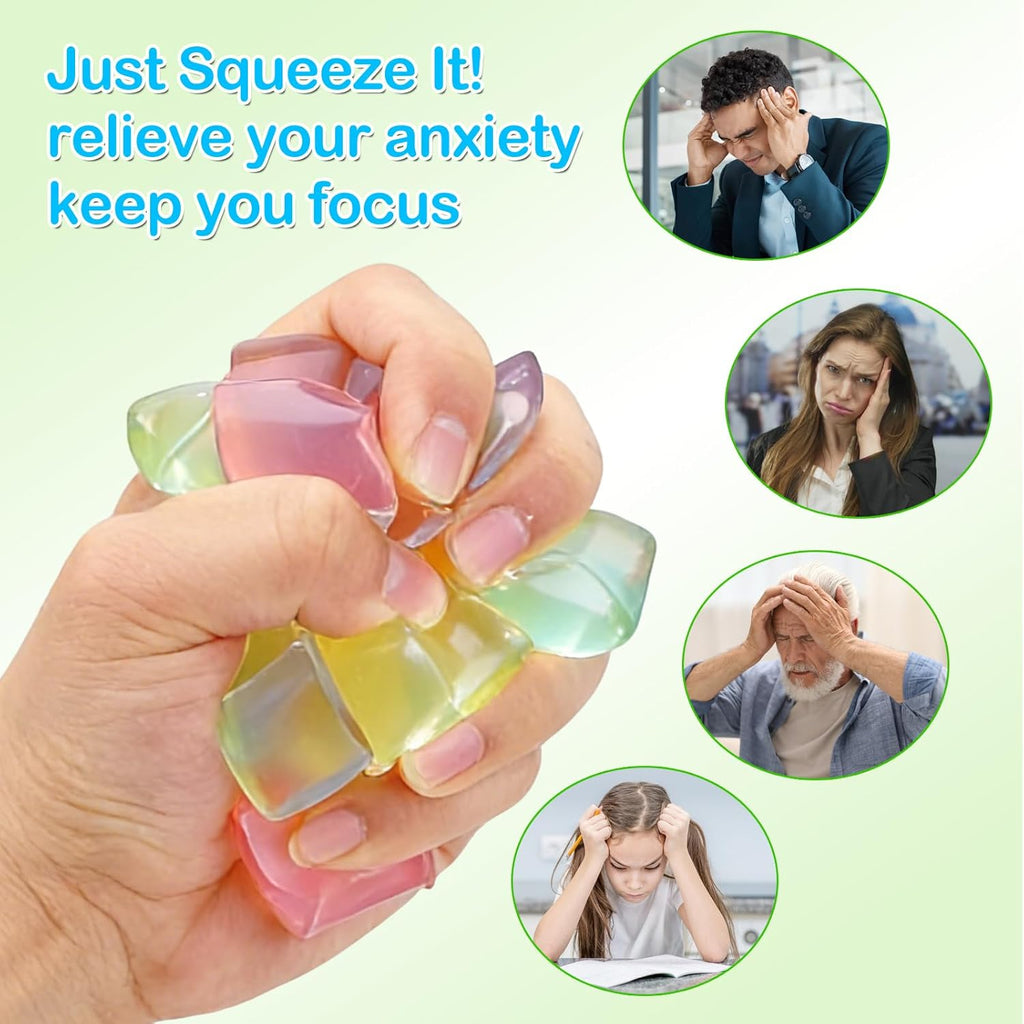Siwarm 30 Pack Mini Cube Squishy Fidget Toys for Kids and Adults