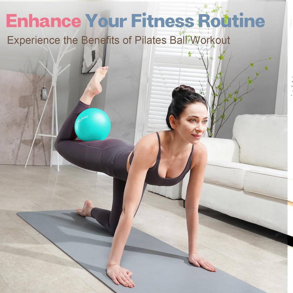 kisnbld 9 Inch Pilates Ball, Small Exercise Ball for Core &Physical Therapy