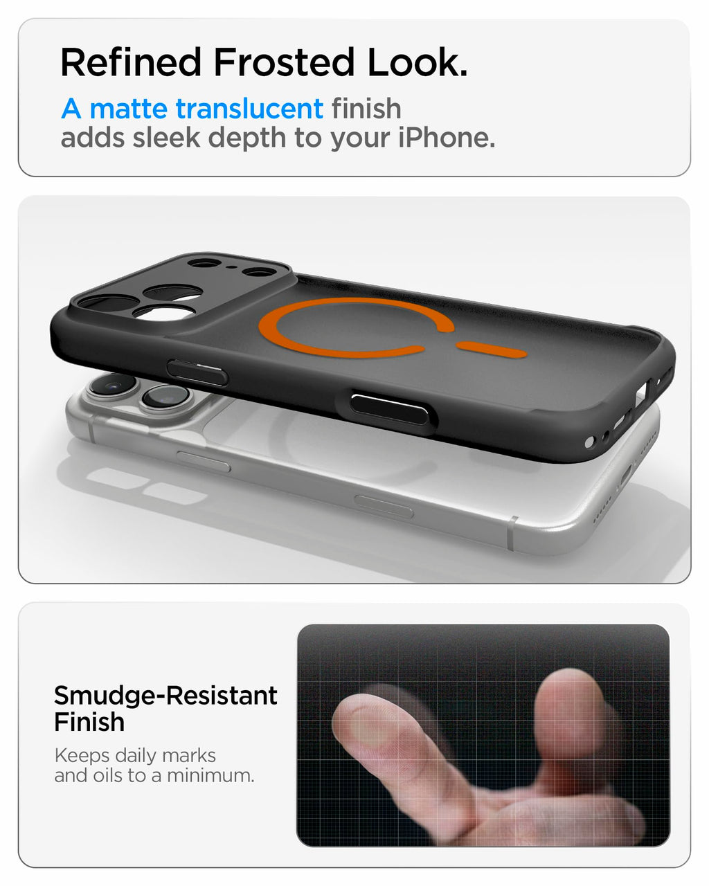 Spigen Ultra Hybrid MagFit for iPhone 17 Pro / 18 Pro Case, Frost Black