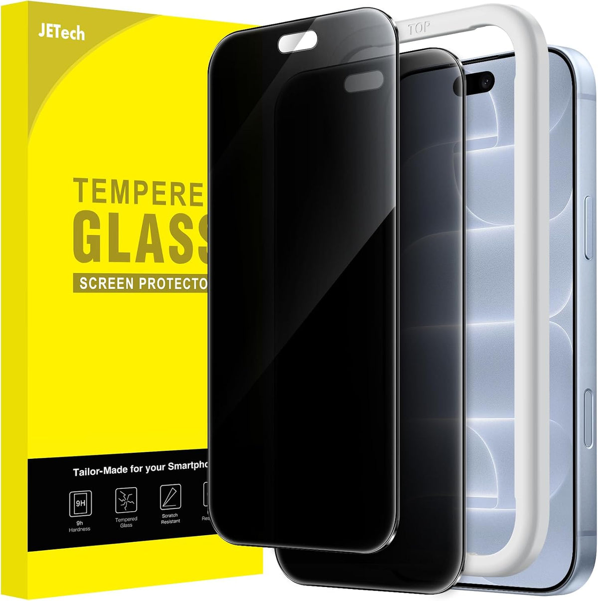 JETech Privacy Screen Protector for iPhone 18 Pro, 2-Pack