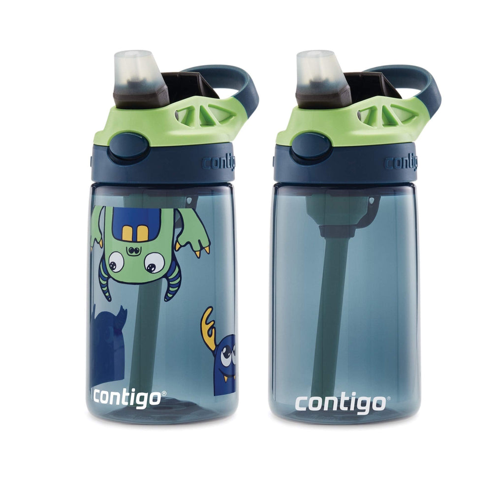 Contigo Aubrey Kids Water Bottle, Dinos & Sharks, 14oz, 2-Count