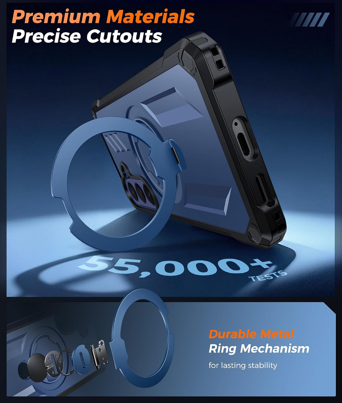 FNTCASE for Motorola Razr 2026/2025 Case with 360 Spin Magnetic Kickstand