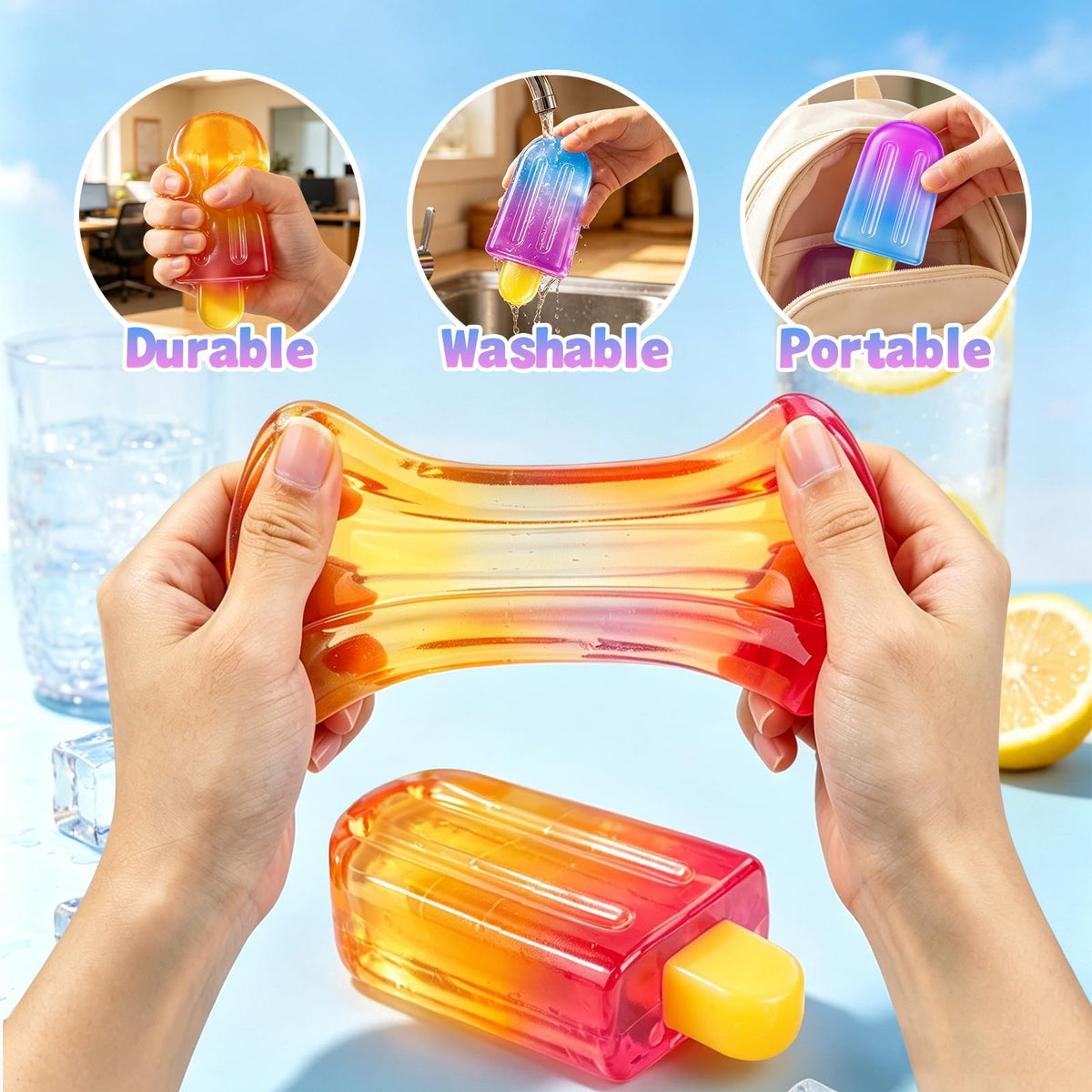 3 Pcs Coconut Oil Squishy Slow Rising Squishy Triangle Pyramid, Soft Squeeze Fidget Toy, Stress Relief Sensory Toy for Kids Party Gifts & Rewards